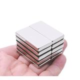 YamanHobi 1 adet 40x20x5mm Neodyum Magnet Güçlü N35 Mıknatıs Köşeli Nikel Kaplama