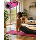 YamanHobi 10 mm Fitness Yoga Matı Kaymaz Yüzey Çift Taraflı Kullanım Dayanıklı Eva Malzeme