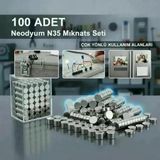 YamanHobi 100 lü 8x3mm Yuvarlak Neodyum Mıknatıs