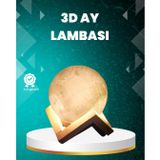 YamanHobi 16 Renkli 3D Ay Gece Lambası RGB Modlu Şarjlı
