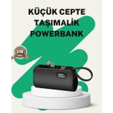 YamanHobi 2000mAh Mini Powerbank Dahili Konektörlü PD 20W -