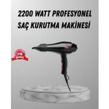 YamanHobi 2200W Fön Makinesi – Profesyonel AC Motor, Soğuk ve Sıcak Üfleme