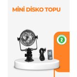 YamanHobi 3 Renk 7 Mod Döner Disko Topu Işık