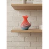 YamanHobi 3D Dalga Desenli Kalp Formlu Dekoratif Vazo Pembe 15 cm