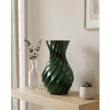 YamanHobi 3D Spiral Yeşil Vazo Modern Tasarım Dekoratif Ev ve Ofis Aksesuarı