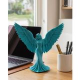YamanHobi 3D Turkuaz Melek İnsan Biblo Estetik Dekoratif Obje