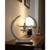 YamanHobi 3D Zen Heykeli Ay Formlu Meditasyon Yapan İnsan Figürü Dekor