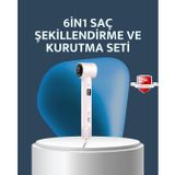 YamanHobi 6-in-1 Saç Şekillendirme Seti Yüksek Hızlı Motor Negatif İyon LCD Ekran