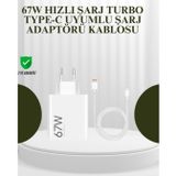 YamanHobi 67W Güçlü Şarj Adaptörü ve Turbo Kablo Uzun Ömürlü Dayanıklı Tasarım -