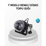 YamanHobi 7 Renk Modlu Müzik Sensörlü Disko Topu – LED Işıklı Parti Aydınlatması