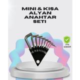 YamanHobi 9 Parça Kısa Tip Alyan Seti Isıl İşlemli Profesyonel Kullanım
