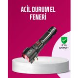YamanHobi Acil Durum El Feneri Çekiç ve Pusula Özellikli Güçlü Işık