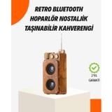 YamanHobi Ahşap Tarzı Kablosuz Hoparlör 5W Güçlü Bass TF USB AUX -