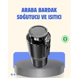 YamanHobi Araç İçi Akıllı Bardaklık Isıtıcı Soğutucu Dijital Ekranlı