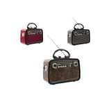 YamanHobi Bluetooth Hoparlör Ahşap Renk Vintage Işıklı Nostaljik Radyo Fm Ahşap Görünümlü -