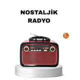 YamanHobi Bluetooth’lu LED Işıklı Nostaljik Müzik Kutusu – Ahşap Dokulu, Vintage Tasarım ve Yüksek Ses Kalitesi -
