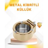 YamanHobi Çakmak Entegreli Küllük Yeniden Doldurulabilir Metal Gövde