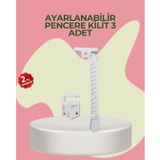 YamanHobi Cam Pencere Açılma Kontrol Kilidi Kolay Montaj 3’lü