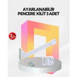 YamanHobi Cam Pencere Güvenlik Kilidi Açılma Sınırlayıcı Aparat 3 Adet