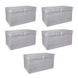 YamanHobi Çok Amaçlı Düzenleyici Kutu Organizer Cırt Cırtlı Hurç Mega Plus Boy 40cm X 30cm X 70cm (5 Adet)