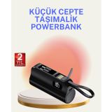 YamanHobi Dahili Konektörlü 20W Hızlı Şarj Mini Taşınabilir Powerbank -