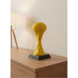 YamanHobi Futbol Toplu Sarı Kupa 21cm Masaüstü Dekor Ödül Figürü