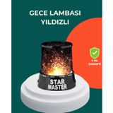 YamanHobi Galaxy Efektli LED Yıldız Projektör Renk Değiştirmeli Oda Aydınlatması