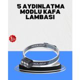 YamanHobi Gece Koşusu İçin LED Kafa Lambası El Sensörlü