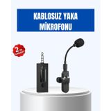 YamanHobi Kablosuz 2.4 GHz Yaka Mikrofonu – 60 m Menzilli, Gürültü Azaltıcı, Şarjlı ve Taşınabilir -