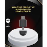 YamanHobi Kablosuz CarPlay ve Android Auto Dönüştürücü – USB-A & Type-C Girişli Akıllı Adaptör -
