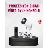 YamanHobi Kablosuz Mini Projeksiyon Cihazı Oyun ve Film İçin Taşınabilir Ev Sineması