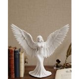 YamanHobi Kanatlı Melek Figürü 3D Baskı Dekoratif Heykel Biblo Ev Ofis Aksesuarı