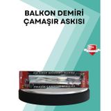 YamanHobi Kare Küpeşte Uyumlu Balkon Çamaşır Askısı 25x60 cm Beyaz Pratik