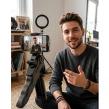 YamanHobi Katlanabilir Telefon Standı Mini Tripod Masaüstü Video Çekim Tutucu -