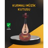 YamanHobi Klasik Ud Figürlü Melodili Müzik Kutusu Şık Hediyelik -
