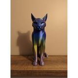 YamanHobi Koyu Rainbow Kedi Biblo Modern Salon ve Raf Dekoru