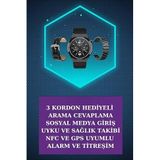 YamanHobi Kulak İçi Kablosuz Bluetooth Kulaklık ve NFC ve GPS Özellikli Akıllı Saat Alarm ve Titreşim -