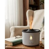 YamanHobi LED Alev Efektli Aroma Difüzörü Ultrasonik Hava Nemlendirici Gece Lambası Fonksiyonlu