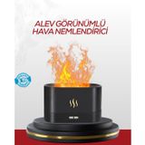 YamanHobi LED Işıklı Buhar Makinesi Alev Efektli Kumandalı Oda Nemlendirici