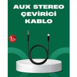 YamanHobi Lightning to 3.5mm Aux Ses Dönüştürücü Kablo 1 Metre Stereo -