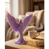 YamanHobi Lila Melek Biblo 3D Dekoratif Angel Figür Ev Aksesuarı