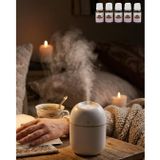 YamanHobi Mini Nemlendirici 5 Esans Hediyeli LED Işıklı Taşınabilir Aromaterapi Buhar Makinesi