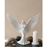 YamanHobi Minimalist Melek İnsan Figürlü 3D Heykel Dekoratif Biblo Ev Dekoru