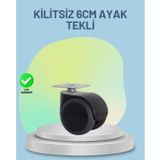 YamanHobi Mobilya Tekerleği 6 cm Kilitsiz Tekli Satış