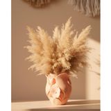 YamanHobi Modern 3D Turuncu Çiçek Vazo Masaüstü Salon Dekoru