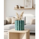 YamanHobi Modern Parlak Yeşil Vazo Dekoratif Şık Tasarım Salon Ofis Kullanım