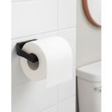 YamanHobi Modern Siyah Tuvalet Kağıtlığı Duvar Tipi Minimal Tasarım Peçetelik