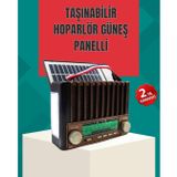 YamanHobi Nostaljik Tasarımlı Solar Şarjlı Radyo AM FM SW ve Bluetooth -