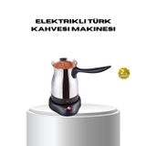 YamanHobi Paslanmaz Çelik Elektrikli Cezve 800W 6 Fincan Kapasiteli