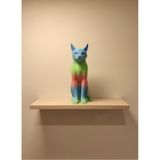YamanHobi Pastel Rainbow Kedi Figürü Masa ve Raf Üstü Ev Dekorasyonu
